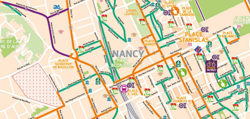 Alec Nancy Mobilites Carte Itineraires Cyclables MGN
