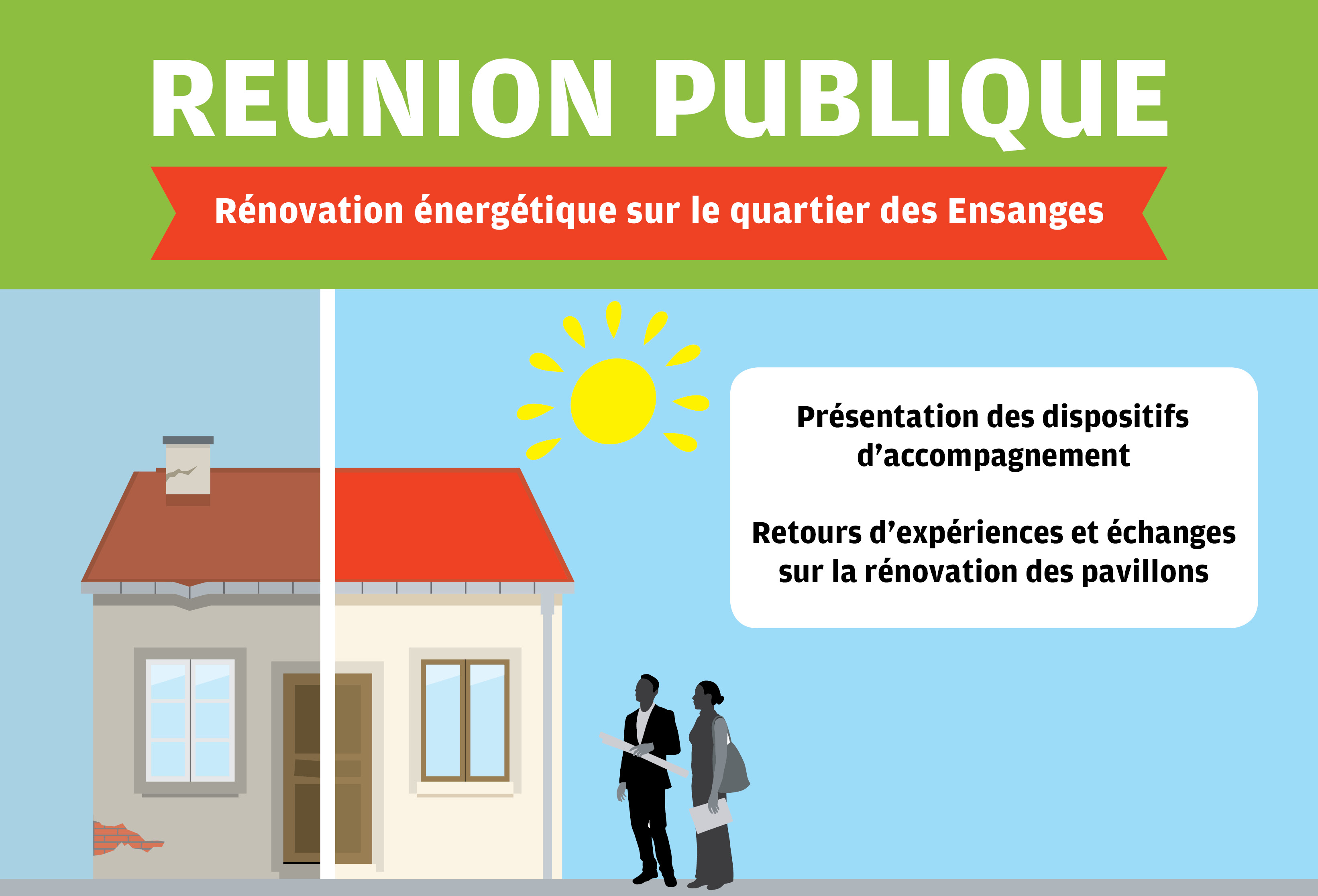 Réunion publique “rénovation énergétique sur le quartier des Ensanges” à Tomblaine