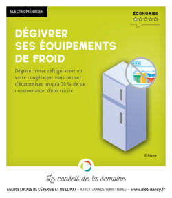 Dégivrer votre réfrigérateur ou votre congélateur vous permet d’économiser jusqu’à 30 % de sa consommation d’électricité.