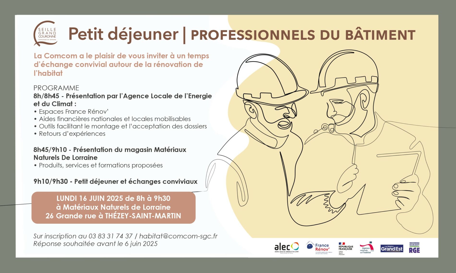 Petit déj des pros du bâtiment